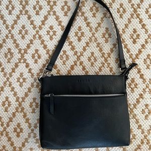 Danier leather black crossbody purse